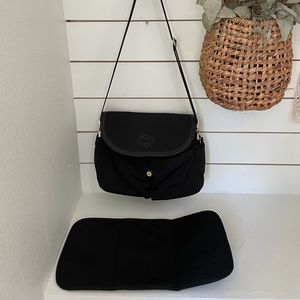 Tory Burch diaper bag.